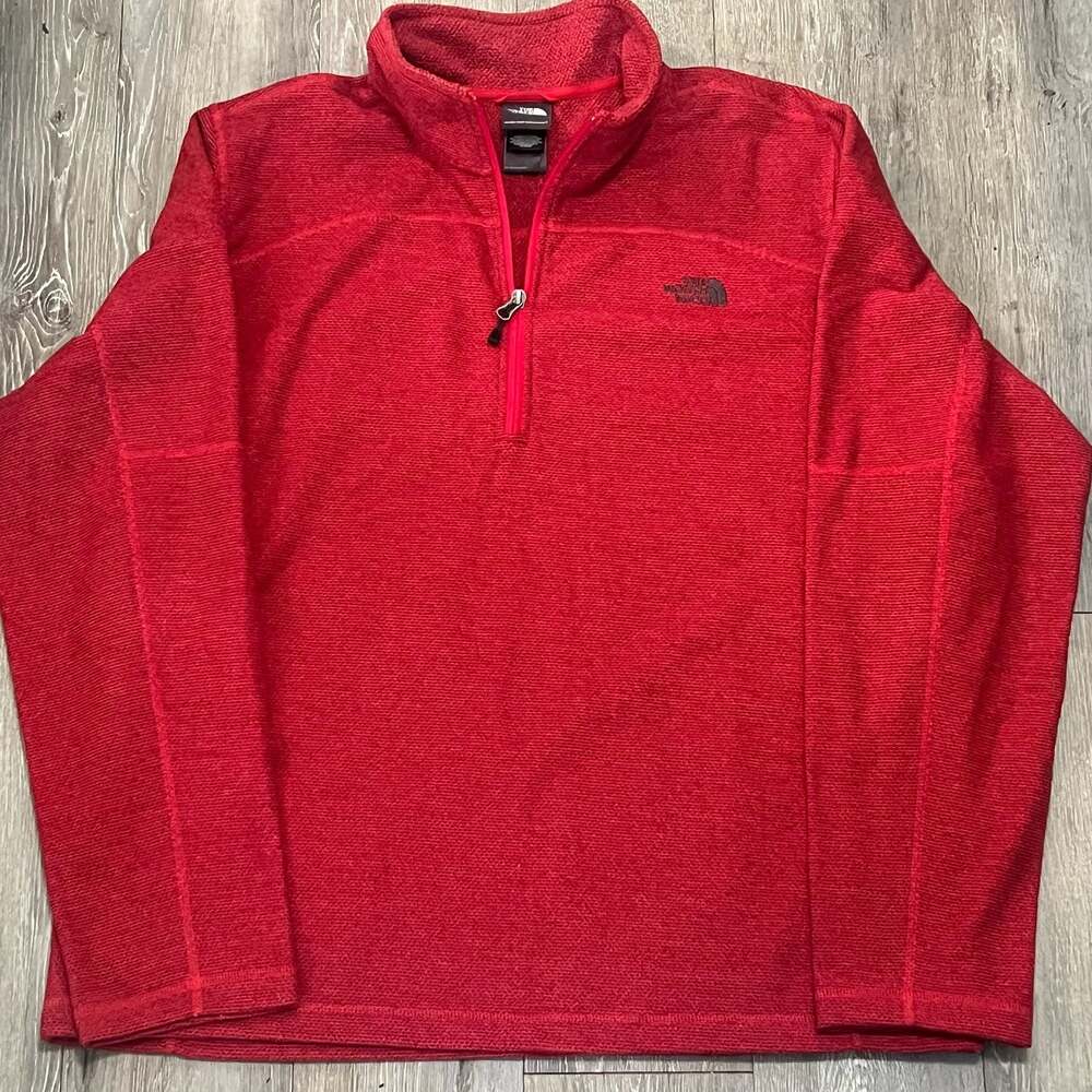 The North Face Canyonlands 1/4 Zip Red Fleece Pullover